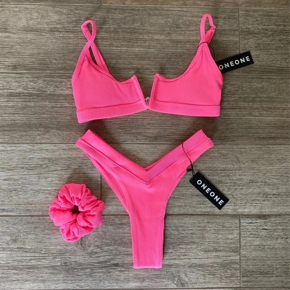 oneone Swim Oneone Neon Pink Bikini Poshmark
